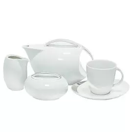 Чайный сервиз на 6 персон Thun Loos Платиновые полоски