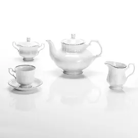 Чайный сервиз Porcelaine Czech Gold Hands на 6 персон жемчужный узор