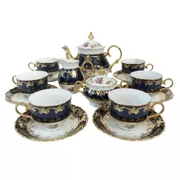 Чайный сервиз Thun 1794 Офелия Кобальтовый цветок 17/6