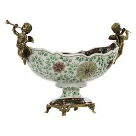 Чаша Glasar фарфоровая с ангелочками 31,75см