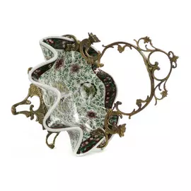 Чаша Glasar фарфоровая с бронзовой ручкой 22x22x34см