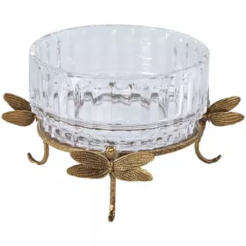 Чаша Glasar на стрекозах hgl479/1 21х20х12 см