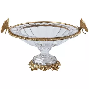 Чаша Glasar с бабочками hgl328/2 43х34х24 см