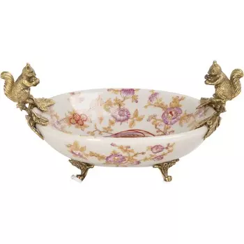 Чаша Glasar с белочками 20х13х9 см