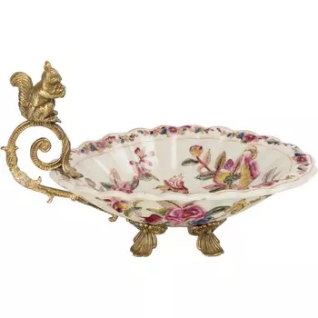 Чаша Glasar с белочкой 24х15х15 см