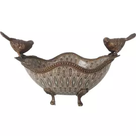 Чаша Glasar с птичками 21х12х12 см