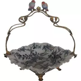 Чаша Glasar с птичками 29х28х28 см