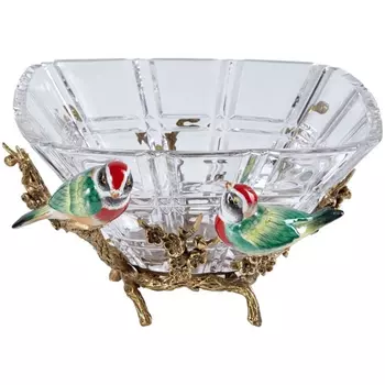 Чаша Glasar с птичками hgl488/1 29х27х15 см