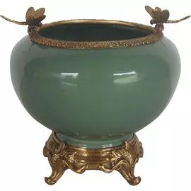 Чаша Glasar со стрекозами 19х19х18 см