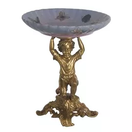 Чаша на ангеле Glasar 17x17x19см фиолетовый