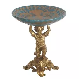 Чаша на ангеле Glasar 17x17x19см бирюзовый