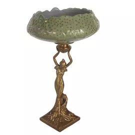 Чаша с девушкой Glasar 20x20x33см зеленый