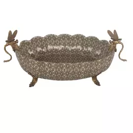 Чаша со стрекозами Glasar 38x22x17см