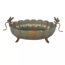 Чаша со стрекозами Glasar 38x22x17см