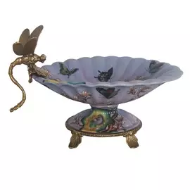 Чаша со стрекозой Glasar 27x15x13см фиолетовый