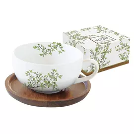 Чашка 0.25л с крышкой/подставкой натура Easy life El-r1082/ntra