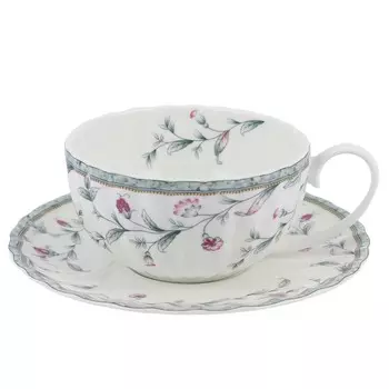 Чашка чайная с блюдцем Hatori Freydis Малахит 370 мл