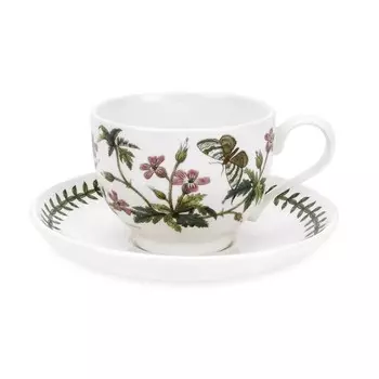 Чашка чайная с блюдцем Portmeirion Ботанический сад Герань 280 мл
