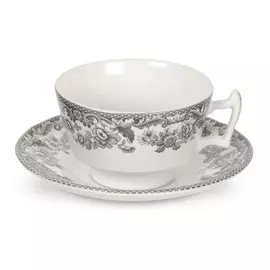 Чашка чайная с блюдцем Spode 200мл деламери,сельский мотив (SPD-DR1138-1)