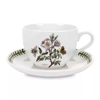 Чашка для завтрака с блюдцем Portmeirion Ботанический сад Шиповник 500 мл