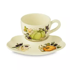 Чашка на блюдце-подносе 0,5л тыква Nuova cer s n c