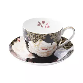 Чашка с блюдцем 0,48л кимоно черный Maxwell &amp; williams