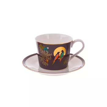 Чашка с блюдцем 200мл сара миллер челси серая Portmeirion PRT-SMCDY78924-XG