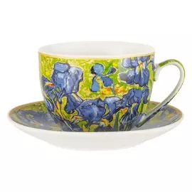 Чашка с блюдцем Carmani 0,26 л Ирисы