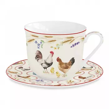 Чашка с блюдцем Easy life Country Life 0,37 л