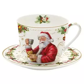 Чашка с блюдцем Easy life Магия рождества 0,4 л
