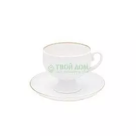 Чашка с блюдцем Классический золотой кантик Лфз (8115302001)