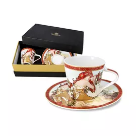 Чашка с блюдцем лето Carmani CAR2-539-5002