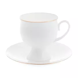 Чашка с блюдцем ЛФЗ , форма классическая-2 - золотая лента