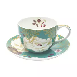 Чашка с блюдцем Maxwell &amp; Williams Кимоно бирюза 0,25 л