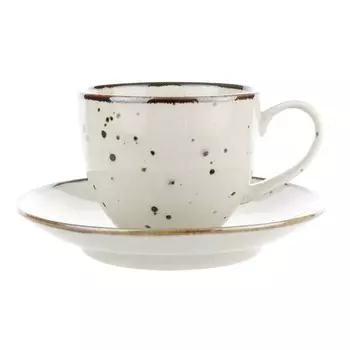 Чашка с блюдцем Porcelana Bogucice Alumina Cream 0,3 л/16 см