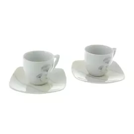 Чашки мокка набор 2 персоны Каролина S-01355 белый