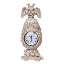 Часы каминные Royal Flame Фаберже Державные слоновая кость