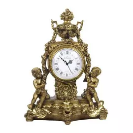 Часы каминные Royal Flame Классика с ангелами античная бронза