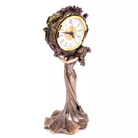 Часы настольные Русские подарки Лотос 13х11х31см
