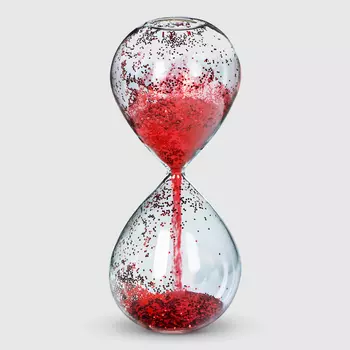 Часы песочные Mercury NY красные Д8 см 20 см