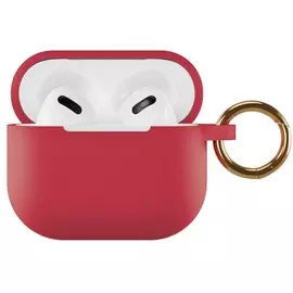 Чехол для наушников VLP Silicone Case с кольцом для AirPods 3 SCAP4-25RD, красный