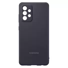 Чехол Samsung Silicone Cover для смартфона Galaxy A52, чёрный