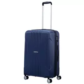 Чемодан American Tourister 4-х колесный темно-синий 50х30х78 см