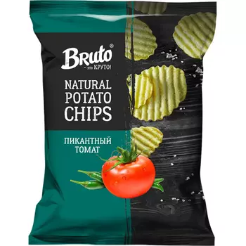 Чипсы Bruto рифленые Пикантный томат 120 г