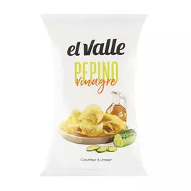 Чипсы El Valle картофельные со вкусом огурца и уксуса, 130 г