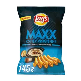 Чипсы картофельные Lays Maxx грибы в сливочном соусе 145 г