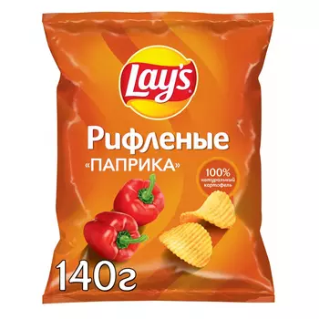 Чипсы картофельные Lays Паприка 140 г