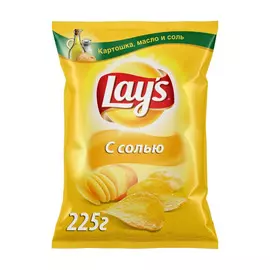Чипсы картофельные Lays с солью 225 г