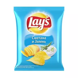 Чипсы картофельные Lays Сметана и зелень 90 г