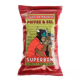 Чипсы картофельные Superbon с солью и перцем 135 г